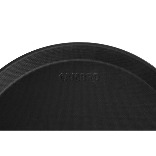 Cambro Camtread Large Fibreglass Oval Non-Slip Tray Black 600mm