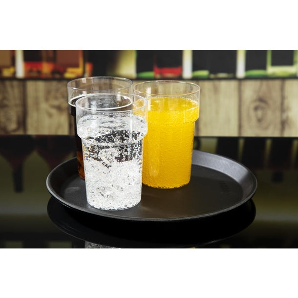 Cambro Camtread Fibreglass Round Non-Slip Tray Black 355mm