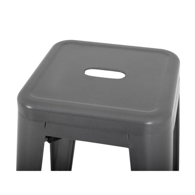 Bolero Bistro Steel High Stool Gun Metal (Pack Of 4)