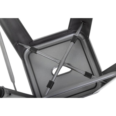 Bolero Bistro Steel High Stool Gun Metal (Pack Of 4)