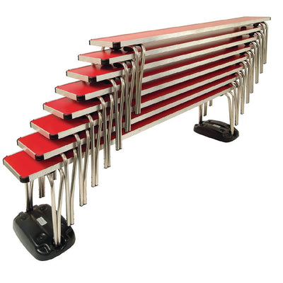 Gopak Contour Stacking Bench Red 4ft