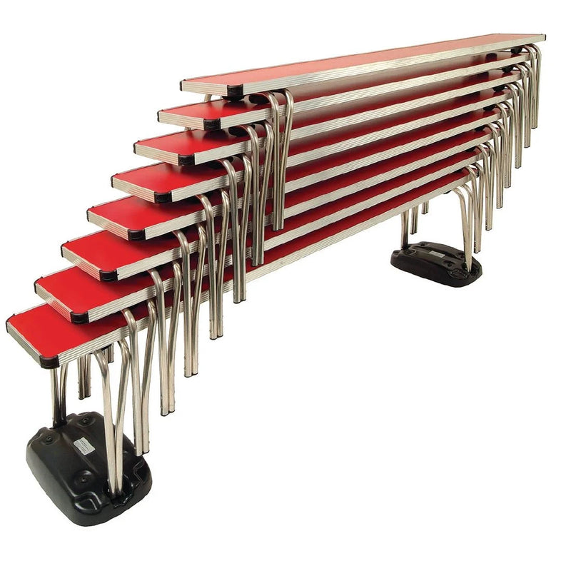 Gopak Contour Stacking Bench Red 4ft