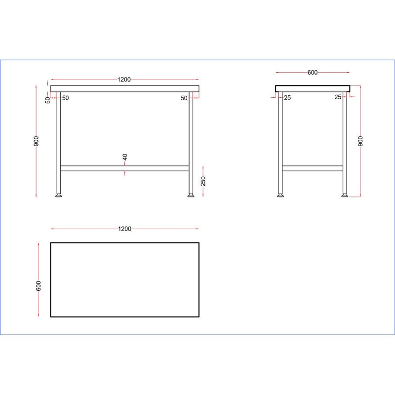 Holmes Stainless Steel Centre Table 1200mm