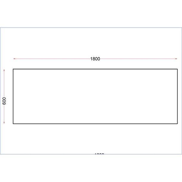 Holmes Stainless Steel Centre Table 1800mm