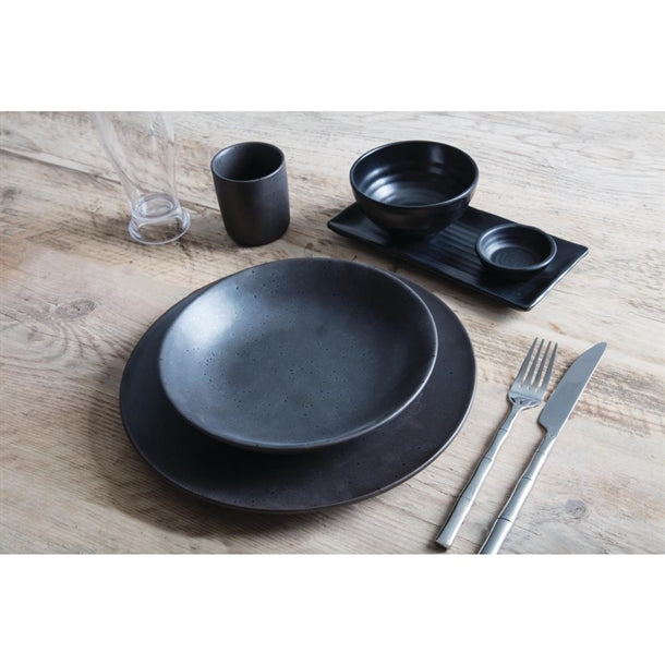Kristallon Fusion Melamine Rice Bowls Black 114mm (Pack of 6)