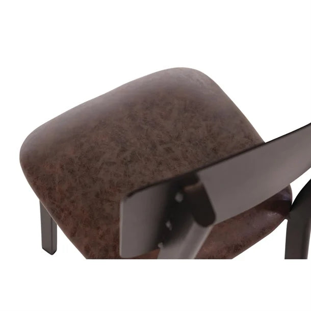 DR301 - Bolero Metal & PU Side Chair Vintage Mocha (Pack 4)