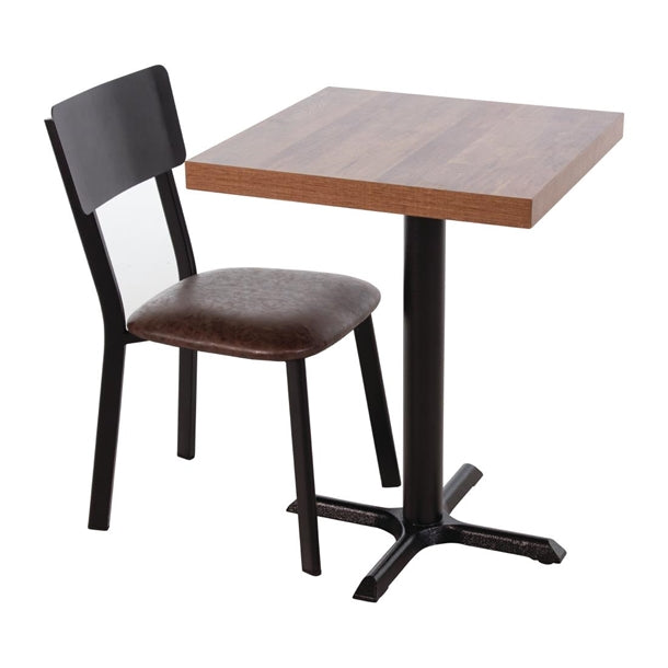 DR301 - Bolero Metal & PU Side Chair Vintage Mocha (Pack 4)