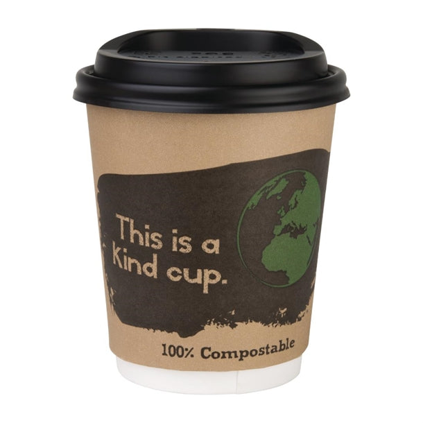 Fiesta Green Compostable Coffee Cup Lids 225ml - 8oz (Pack of 1000)