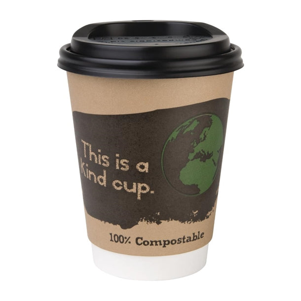 Fiesta Green Compostable Coffee Cup Lids 340ml - 12oz (Pack of 1000)