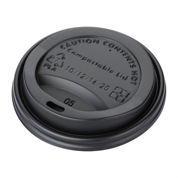 Fiesta Green Compostable Coffee Cup Lids 340ml - 12oz (Pack of 50)