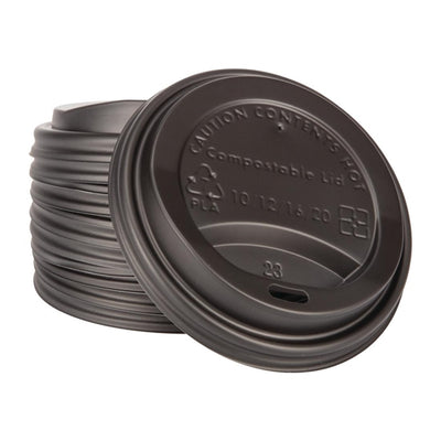 Fiesta Green Compostable Coffee Cup Lids 340ml - 12oz (Pack of 50)
