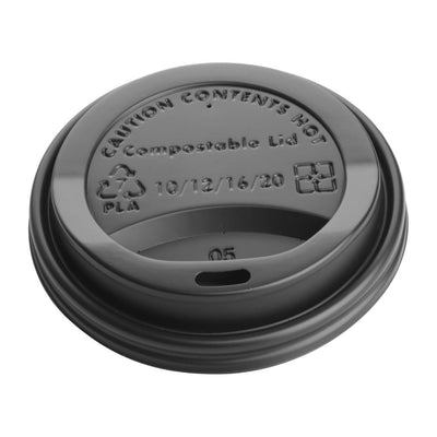 Fiesta Green Compostable Coffee Cup Lids 340ml - 12oz (Pack of 50)
