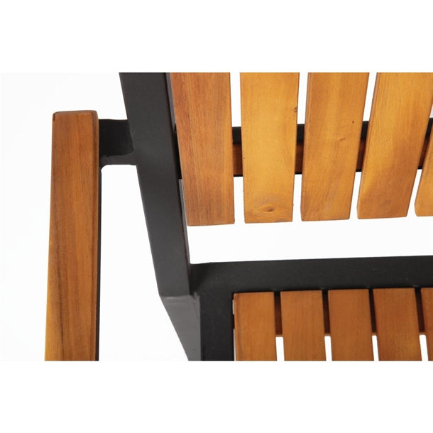 DS151 - Bolero Steel & Acacia ArmChair (Pack 4)