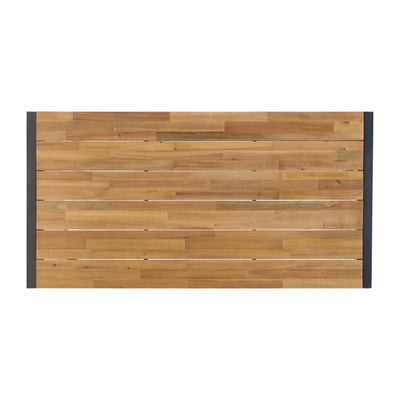Bolero Acacia Wood and Steel Rectangular Table 1200mm
