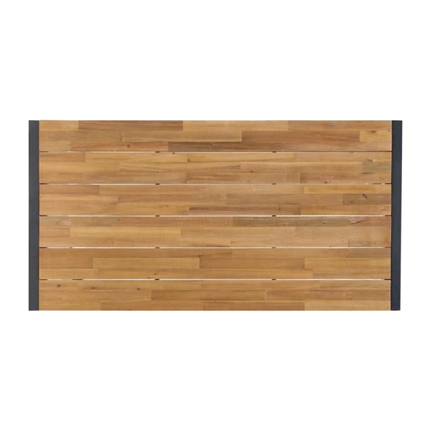 Bolero Acacia Wood and Steel Rectangular Table 1200mm