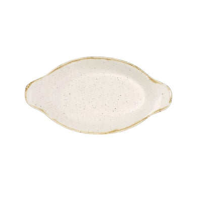 Churchill Stonecast Oval Eared Dishes Barley White 205mm (Pack of 6)