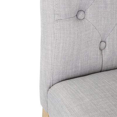 Bolero Chiswick Button Dining Chairs French Grey (Pack of 2)