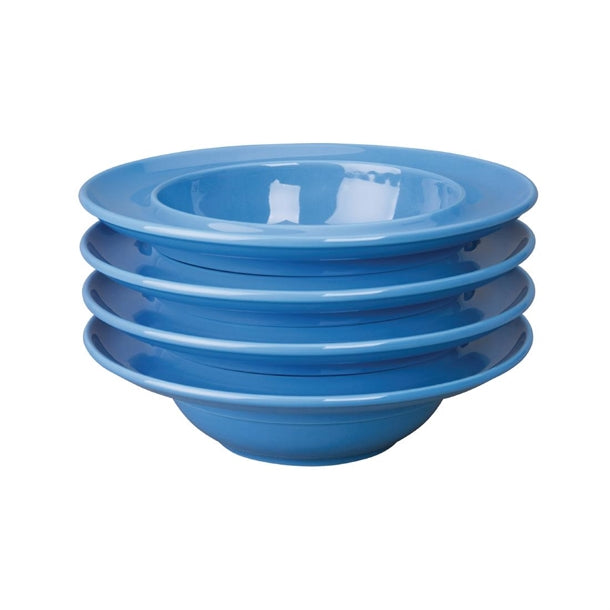 Olympia Heritage Raised Rim Bowl Blue 205mm (Pack of 4)