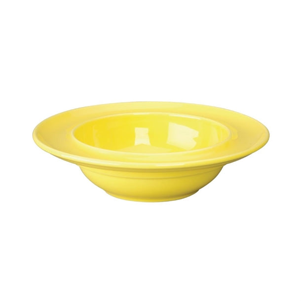 Olympia Heritage Raised Rim Bowls Yellow 205mm (Pack of 4)