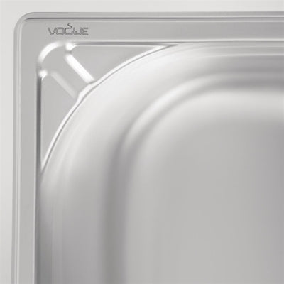 Vogue Heavy Duty Stainless Steel 1-1 Gastronorm Pan 150mm