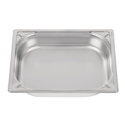 Vogue Heavy Duty Stainless Steel 1-2 Gastronorm Pan 65mm