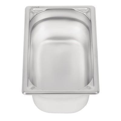 Vogue Heavy Duty Stainless Steel 1-4 Gastronorm Pan 100mm