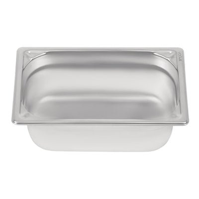 Vogue Heavy Duty Stainless Steel 1-4 Gastronorm Pan 100mm