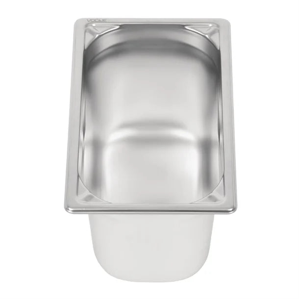 Vogue Heavy Duty Stainless Steel 1-4 Gastronorm Pan 150mm