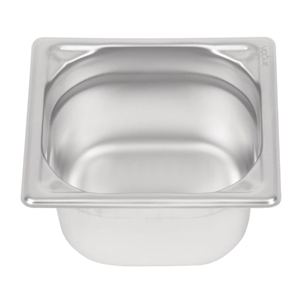 Vogue Heavy Duty Stainless Steel 1-6 Gastronorm Pan 100mm