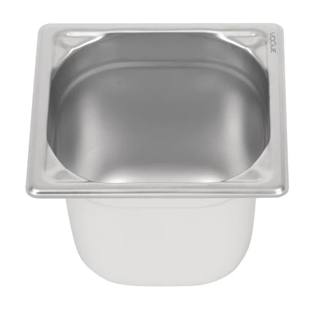 Vogue Heavy Duty Stainless Steel 1-6 Gastronorm Pan 150mm