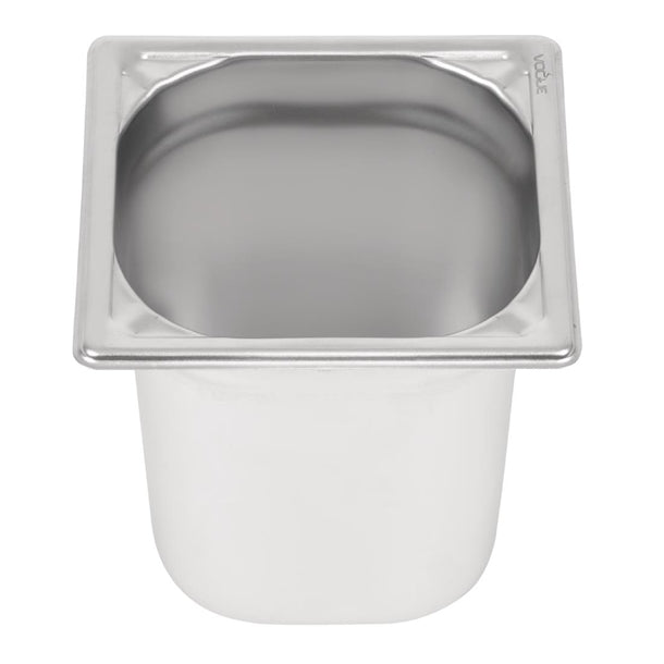 Vogue Heavy Duty Stainless Steel 1-6 Gastronorm Pan 200mm