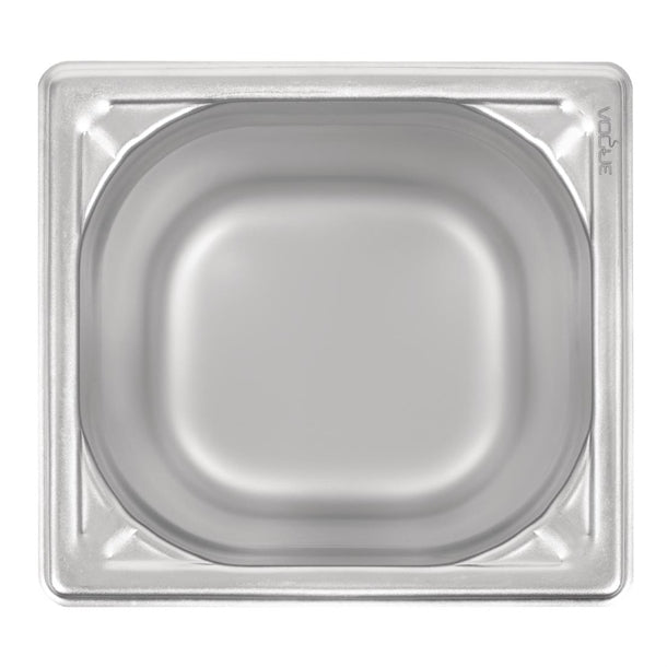Vogue Heavy Duty Stainless Steel 1-6 Gastronorm Pan 200mm