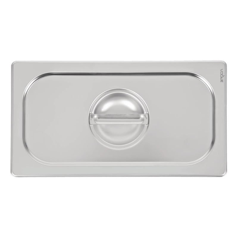 Vogue Heavy Duty Stainless Steel 1-3 Gastronorm Pan Lid