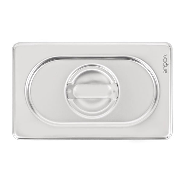 Vogue Heavy Duty Stainless Steel 1-9 Gastronorm Pan Lid