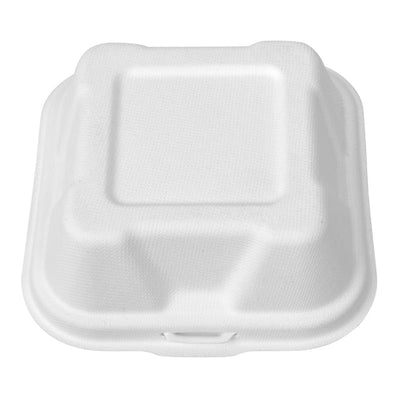 Vegware Compostable Bagasse Burger Boxes 152mm (Pack of 500)