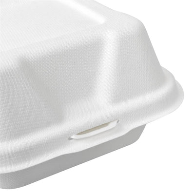 Vegware Compostable Bagasse Burger Boxes 152mm (Pack of 500)