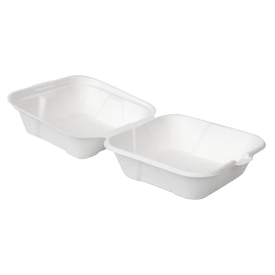 Vegware Compostable Bagasse Burger Boxes 152mm (Pack of 500)