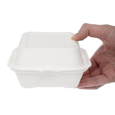 Vegware Compostable Bagasse Burger Boxes 152mm (Pack of 500)