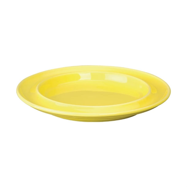Kristallon Heritage Raised Rim Plates Yellow 205mm (Pack of 4)