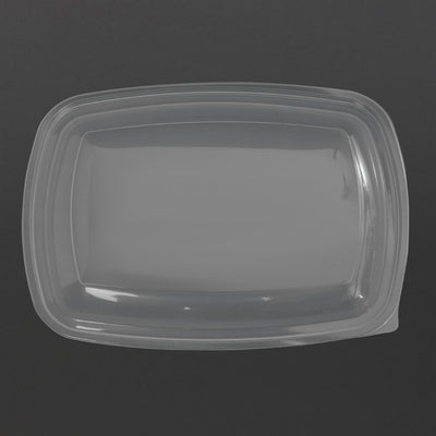 Fastpac Large Rectangular Food Container Lids 1350ml - 48oz (Pack of 150)