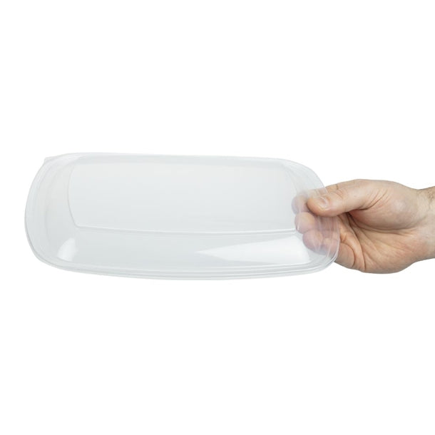 Fastpac Large Rectangular Food Container Lids 1350ml - 48oz (Pack of 150)