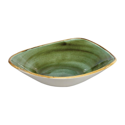 Churchill Stonecast Triangular Bowls Samphire Green 235mm (Pack of 12)
