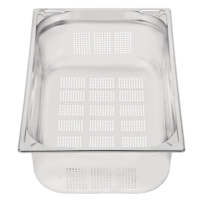 Vogue Heavy Duty Stainless Steel Perforated 1-1 Gastronorm Pan 150mm