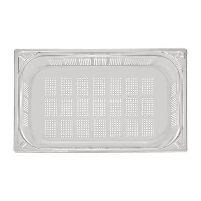 Vogue Heavy Duty Stainless Steel Perforated 1-1 Gastronorm Pan 150mm