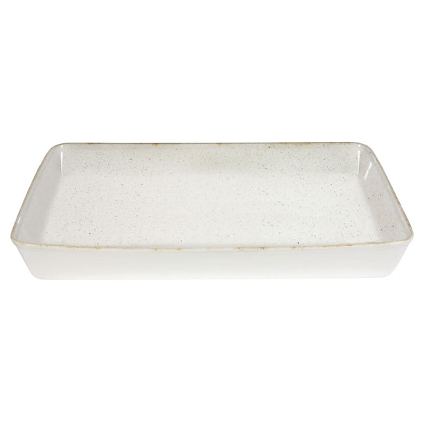 Churchill Stonecast Hints Rectangular Baking Dishes Barley White 325 x 530mm