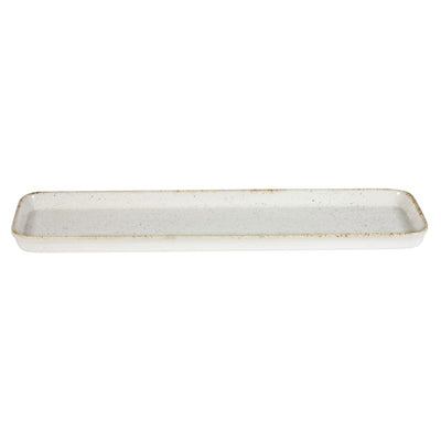 Churchill Stonecast Hints Rectangular Flat Trays Barley White 150 x 530mm