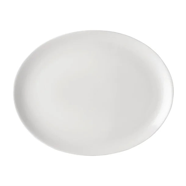 Utopia Pure White Oval Plates 300mm (Pack of 18)