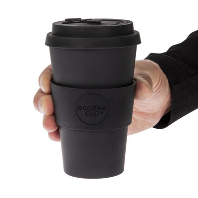 Ecoffee Cup Bamboo Reusable Coffee Cup Kerr & Napier Black 14oz