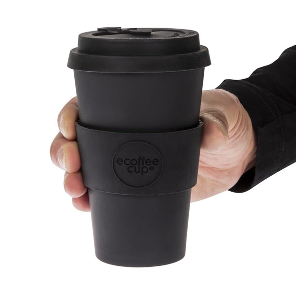 Ecoffee Cup Bamboo Reusable Coffee Cup Kerr & Napier Black 14oz
