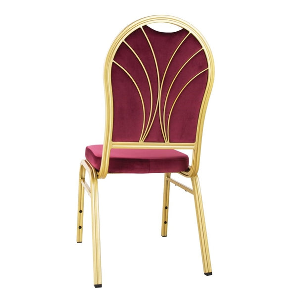 Bolero Regal Banquet Chairs Claret (Pack of 4)